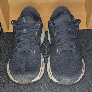 Brooks Ghost 15 Black Gray Women's Mesh Athletic Running Shoes Lace Up Low Top